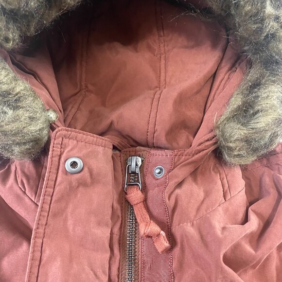 Abercrombie & Fitch 3 in 1 Parka Jacket Women S Ultra Faux Fur Hood Black - Picture 4 of 13